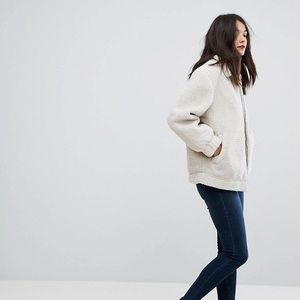vero moda oversized teddy coat
